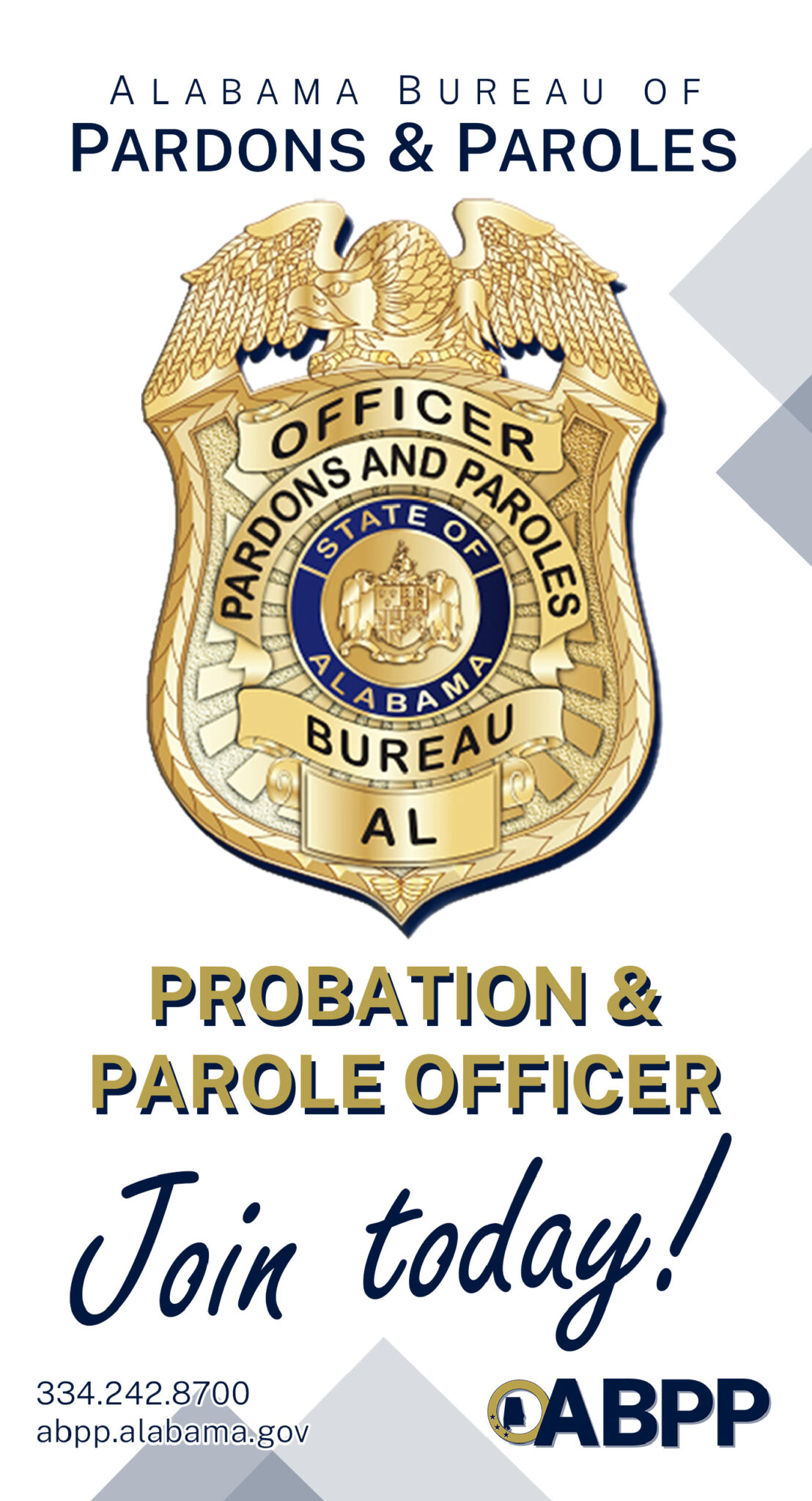 Become the Badge - Alabama Bureau of Pardons and Paroles